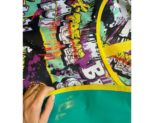 Тюбинг-ватрушка, диаметр чехла 100 см, ткань/тент (желтый)