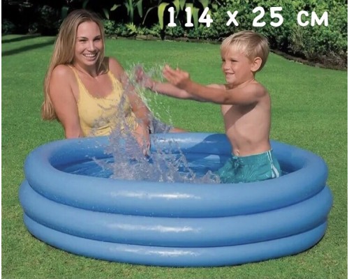 Детский надувной бассейн Intex Кристально-голубой 114 х 25 см, арт. 59416NP !!!