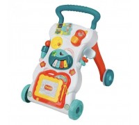 Детские музыкальные ходунки-каталка, ходилка, развивающий центр со светом и звуком (бирюзовый)
