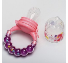 Ниблер для прикорма с силиконовой соской-сеточкой и ручкой-погремушкой, цвет розовый, размер М, арт. 5365503
