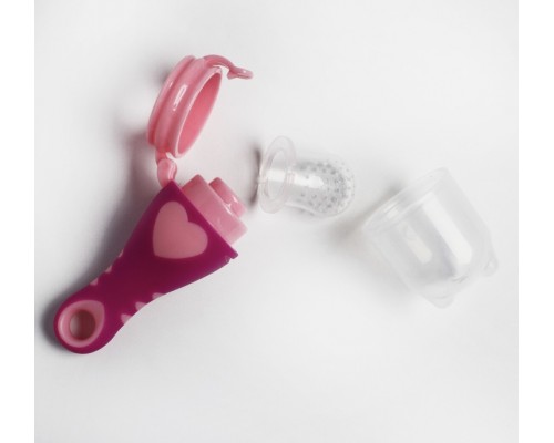 Ниблер для прикорма с силиконовой соской-сеточкой, цвет розовый, размер М, арт. 2272517