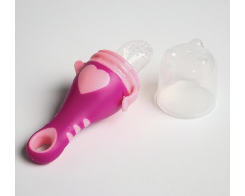 Ниблер для прикорма с силиконовой соской-сеточкой, цвет розовый, размер М, арт. 2272517