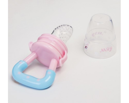 Ниблер для прикорма с силиконовой соской-сеточкой, цвет розовый, размер М, арт. 2357266