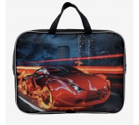 Папка сумка портфель с ручками "Авто в огне" А4 текстильная, арт. 3297397