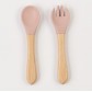 !! Набор столовых приборов из силикона и бамбука (вилка и ложка)