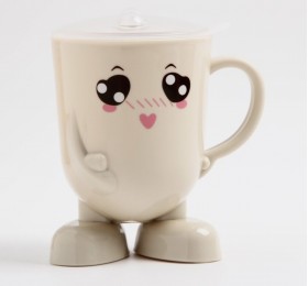 Кружка детская с крышкой, 270 мл., цвет и рисунок МИКС