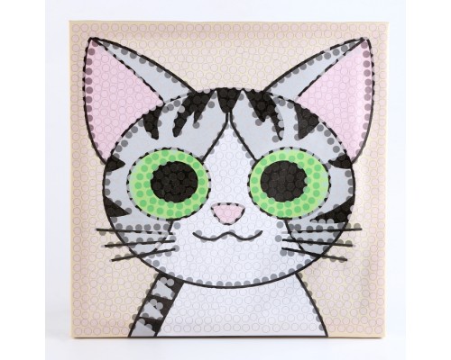 Аппликация помпошками «Котяра» размер — 30 × 30 см, клей 30 мл, 9702475