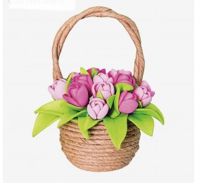Набор для творчества - топиарий "Тюльпаны в корзинке", арт. 2336172