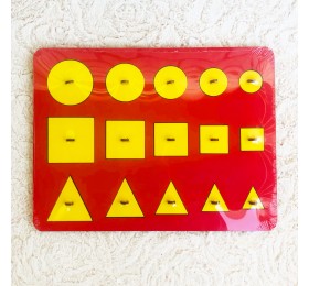 Рамки-вкладыши М.Монтессори "Больше-меньше"