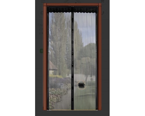 Дверная антимоскитная противомоскитная москитная сетка на магнитах, арт. TV-90 (черная)