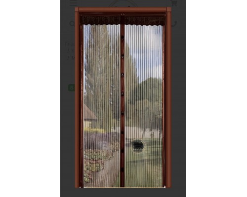 Дверная антимоскитная противомоскитная москитная сетка на магнитах, арт. TV-90 (коричневая)