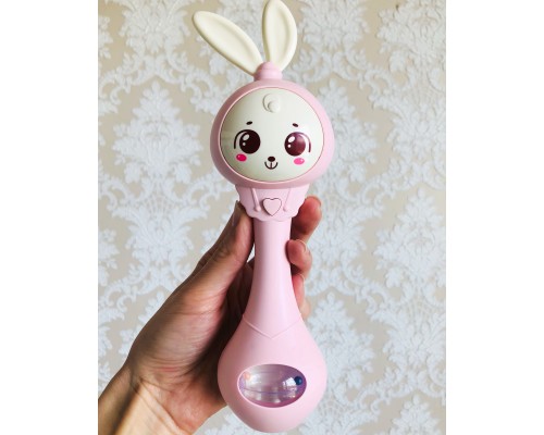 Музыкальная игрушка погремушка "Милый дружок" с мягкими ушками-грызунками, арт. 6880445