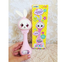 Музыкальная игрушка погремушка "Милый дружок" с мягкими ушками-грызунками, арт. 6880445