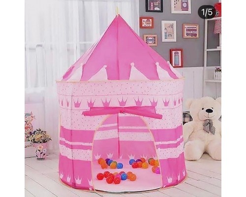 Детская игровая палатка домик Замок (розовая)