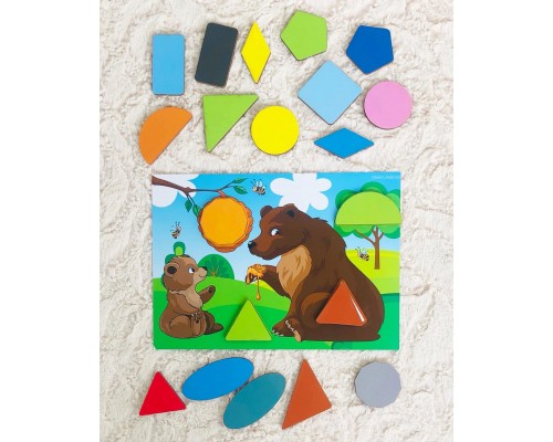 Головоломка "Веселые фигуры", ООО "Сибирский сувенир", арт. 4276319