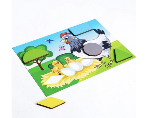 Головоломка "Веселые фигуры", ООО "Сибирский сувенир", арт. 4276319