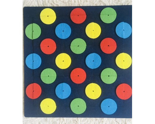 Коврик-головоломка из фетра на липучках «Круги, SmileDecor, арт. Ф200