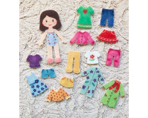 Кукла из фетра Алина с одеждой, Ф704