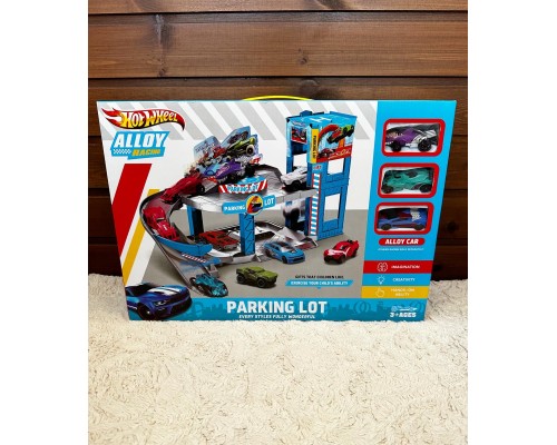 Паркинг парковка автопарковка трек со спуском и 3 машинками, арт. 1210 !!!