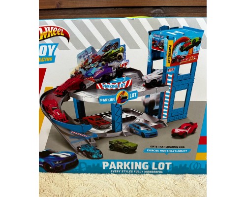 Паркинг парковка автопарковка трек со спуском и 3 машинками, арт. 1210 !!!