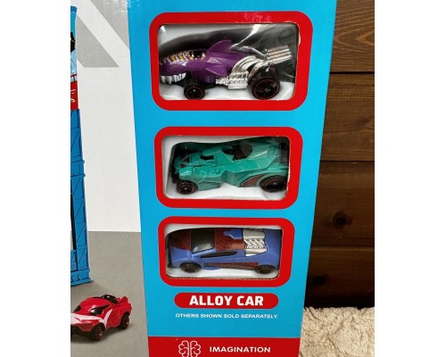 Паркинг парковка автопарковка трек со спуском и 3 машинками, арт. 1210 !!!