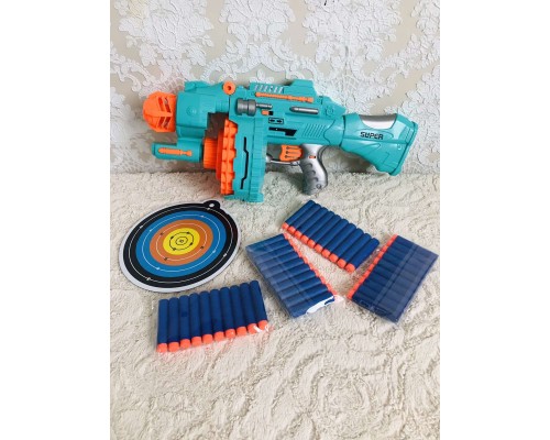 Пистолет игрушечный (детское игровое оружие) с мягкими пулями в наборе, арт. 9937 !!!