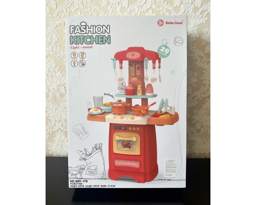 Игровой набор «Кухня детская» (есть звук плиты и водичка в кране), арт. 889-178
