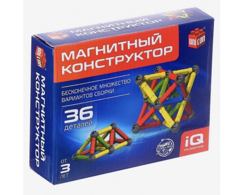 Магнитный конструктор 36 деталей, арт. 1371060 !!!