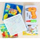 Конструктор 3D мозаика с шуруповертом 6 в 1 «Creative double sided box» 261 деталь + 6 картинок