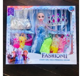 Кукла Эльза с одеждой, короной и сумочкой в наборе (Холодное сердце Frozen), арт. YB036A4