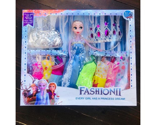 Кукла Эльза с одеждой, короной и сумочкой в наборе (Холодное сердце Frozen), арт. YB036A4