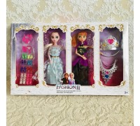 Кукла Эльза и кукла Анна с 8-ю парами туфель)), аксессуарами, короной и колье в наборе (Холодное сердце Frozen), арт. 18HS-2