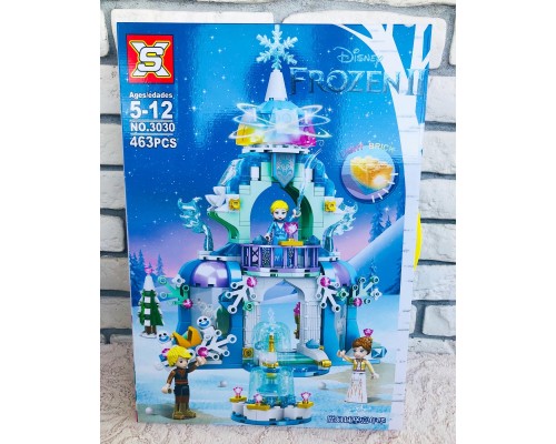 Конструктор SX 3030 (аналог Лего) Ледяной замок Эльзы (Холодное сердце – Frozen) 5+, 463 детали, арт. 3030