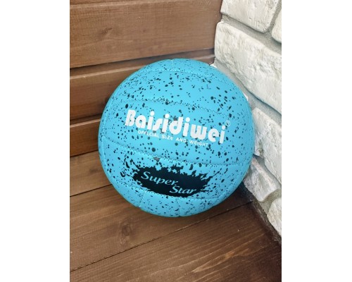 Волейбольный мяч 20 см диаметр, кожзам, не жесткий, бирюзовый