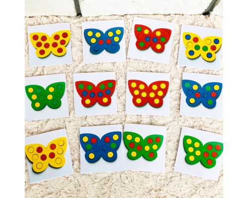 Мозаика "Бабочки" (с 12 заданиями)