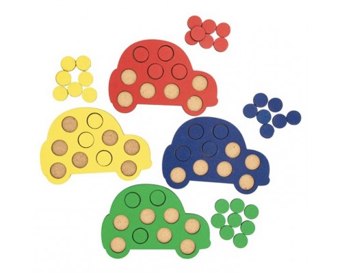 Игра логическая деревянная развивающая «Мозаика машинки», арт. Л009-ANT