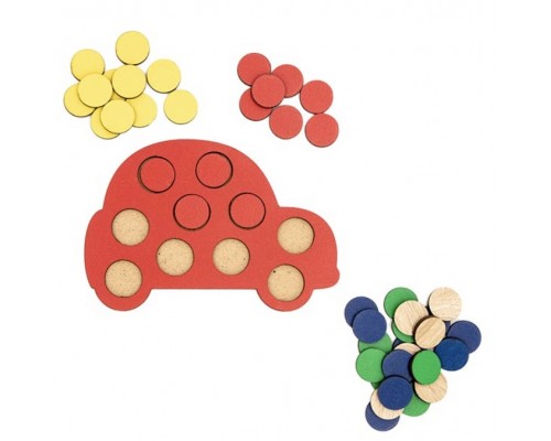 Игра логическая деревянная развивающая «Мозаика машинки», арт. Л009-ANT