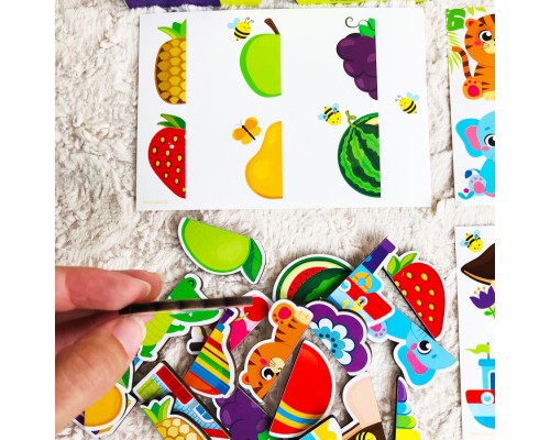 Настольная игра Умное лото «Найди половинку», ООО "Сибирский сувенир"