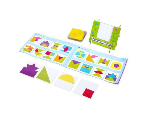 Развивающая игра на логику «Умные фигуры», 30 карточек, по методике Монтессори (по принципу игры Цветовой код)