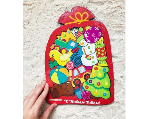 Новогодний пазл «Мешок с подарками», Сибирский сувенир, арт. 148101