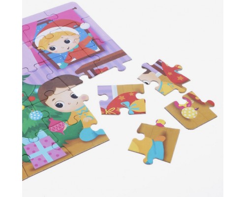 Пазлы набор 4 в 1 "Новогодние развлечения" 24, 35, 54, 60 элементов, арт. 6771637