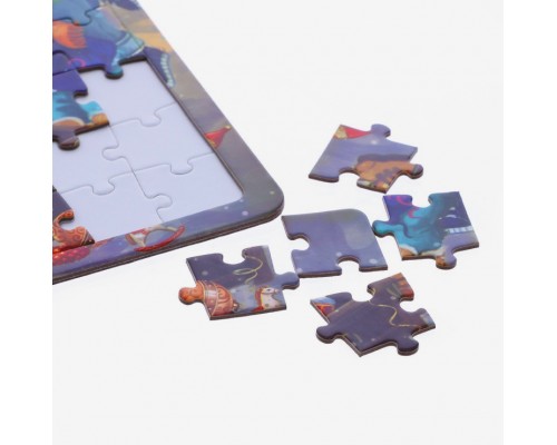 Набор пазлов в рамке "Здравствуй, Новый год" 35, 42, 54 детали, арт. 6943097 !!!