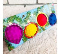 Набор развивающих тактильных мячиков "Ёлка с игрушками", 4 штуки, Крошка Я, арт. 4916696