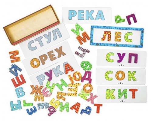 Игровой набор «Составляем слова», буквы, алфавит, чтение, SmileDecor, арт. П611