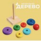 Пирамидка деревянная развивающая «Высота» 6×6×14 см