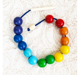 Шнуровка-бусы «Радуга» (14 круглых бусин)
