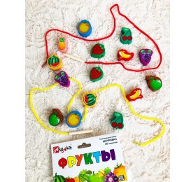 Шнуровка «Фрукты» (16 бусин)