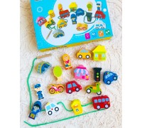 Шнуровка «Город» (16 бусин)