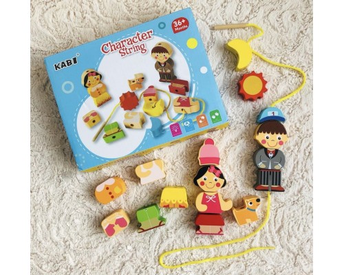 Шнуровка «Человечки» (16 бусин)