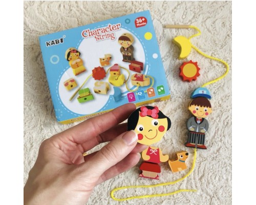 Шнуровка «Человечки» (16 бусин)